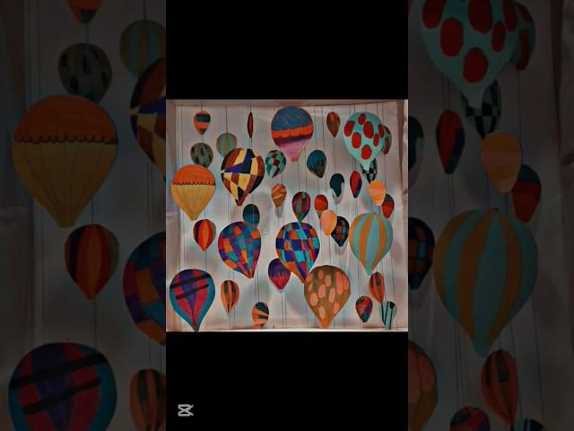 hot air balloons  #youtubeshorts #artandcraft #art #handmade