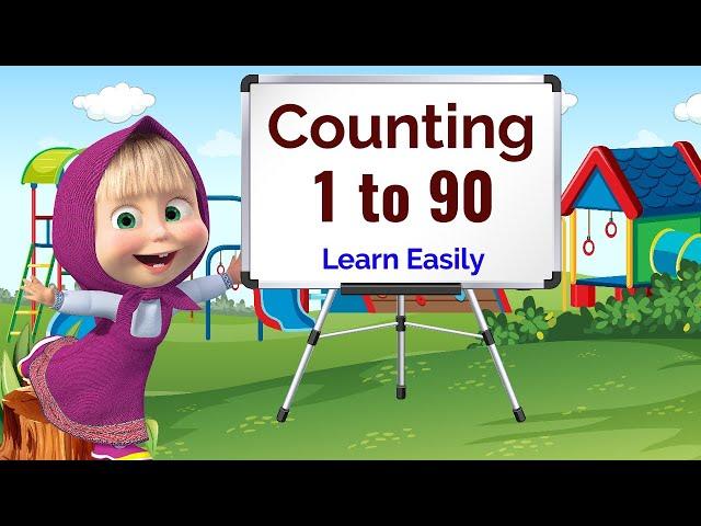 Learn counting 1 to 90, 1 se 90 tak ginti, count 1 to 90, counting one to Ninty, recognise Numbers