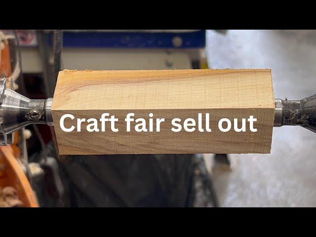 Woodturning. Craft fair sell out! Never thought these would sell so well! #woodturning #carbide