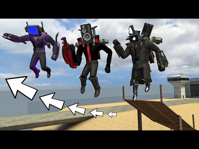 WHO HAS THE LONGEST JUMP BETWEEN CAMERAMAN, SPEAKERMAN AND TV MAN BOSSES In Garry's Mod?