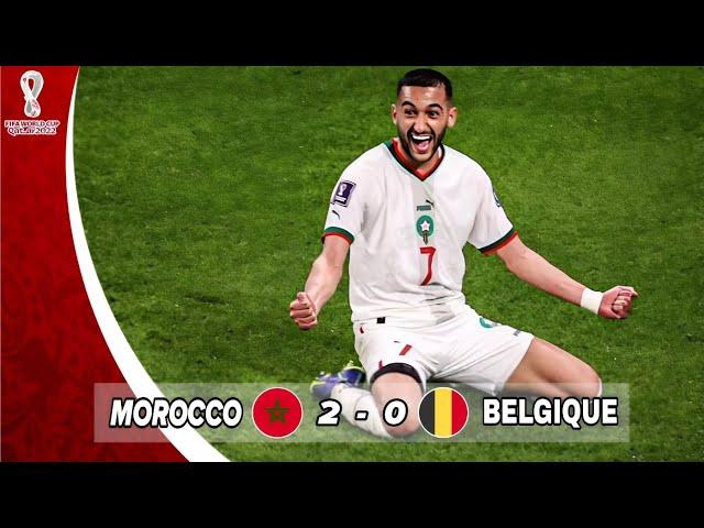 المغرب - بلجيكا 2-0 كأس العالم قطر 2022 جنون المعلق خليل البلوشي جودة عالية 1080p