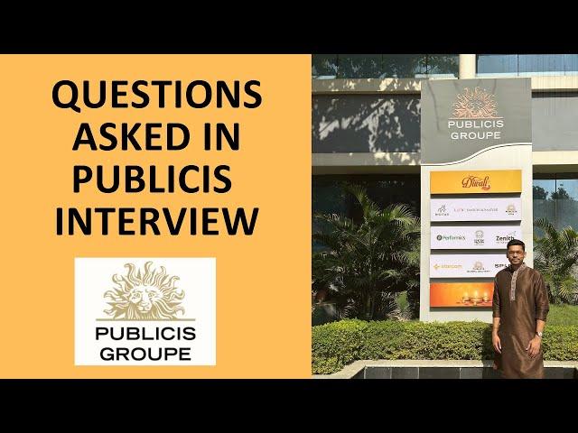 QUESTIONS ASKED IN PUBLICIS (Publicis Global Delivery) INTERVIEW FOR MARKETING ANALYST