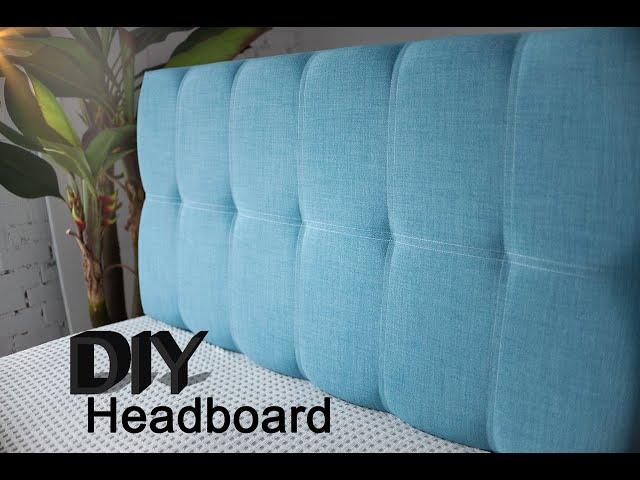 DIY  Tufted Headboard without Buttons / Buttonless headboard