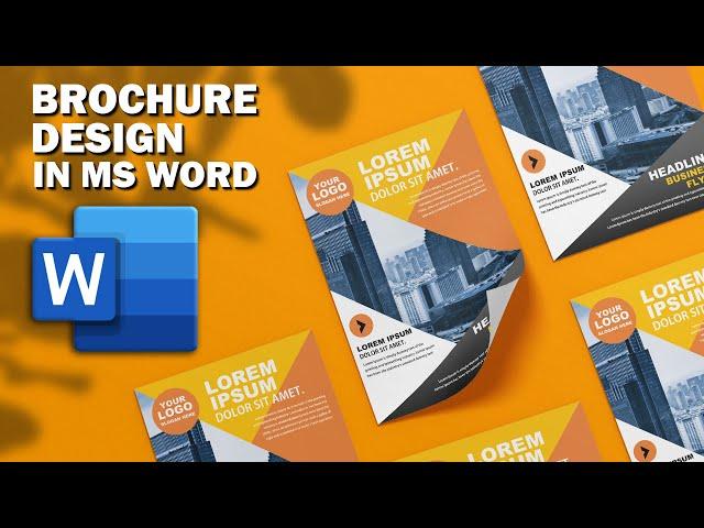 Brochure Design in MS Word | MS Word Flyer/Brochure Design Tutorial