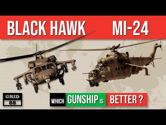 US Black Hawk vs Russia's MI-24 - which Gunship helicopter is better?