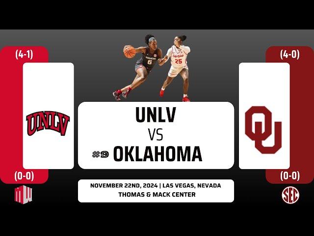 UNLV vs No. 9 Oklahoma | NCAA Women's Basketball | 11.22.24