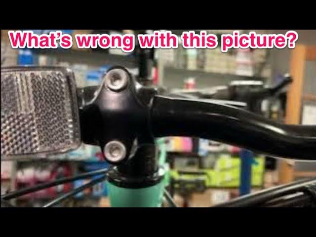 Cautionary Tale - please support your local bike shop - handlebar installed backwards!