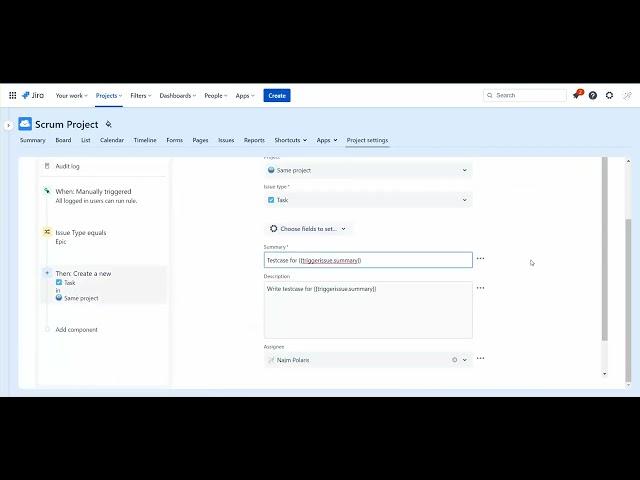 Manual Automation in Jira to create specific tasks under an Epic