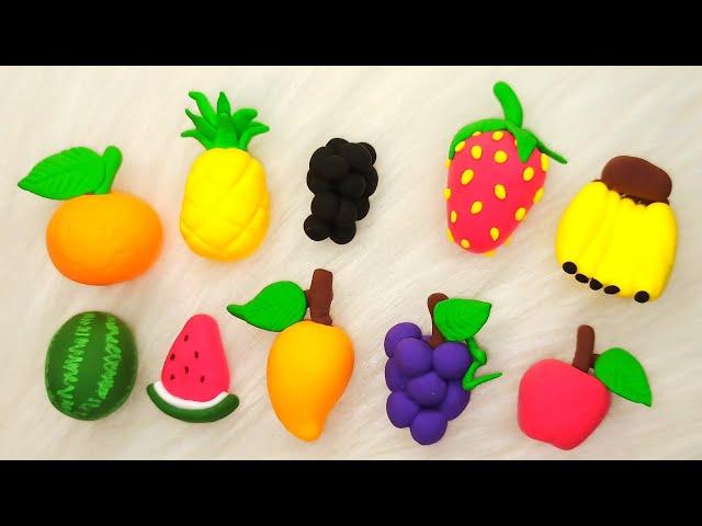 Polymer clay fruits | How to make fruits with clay | How to make miniature fruits with clay #fruit