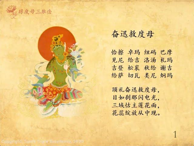 《二十一度母礼赞文》：喇嘛丹增桑波与阿尼琼英卓玛唱诵 (21 Praises to Tara Chanted by Lama Tenzin Sangpo and Ani Choying Drolma)