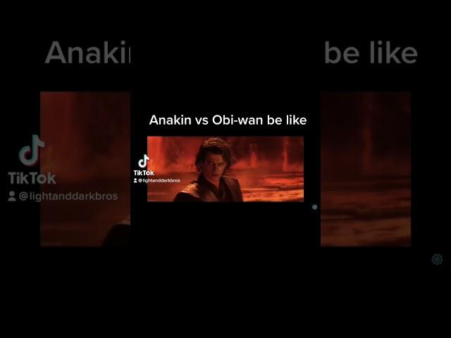 Anakin vs Obi-wan be like #shorts #starwarsrevengeofthesith #obiwankenobi #highground #anakin