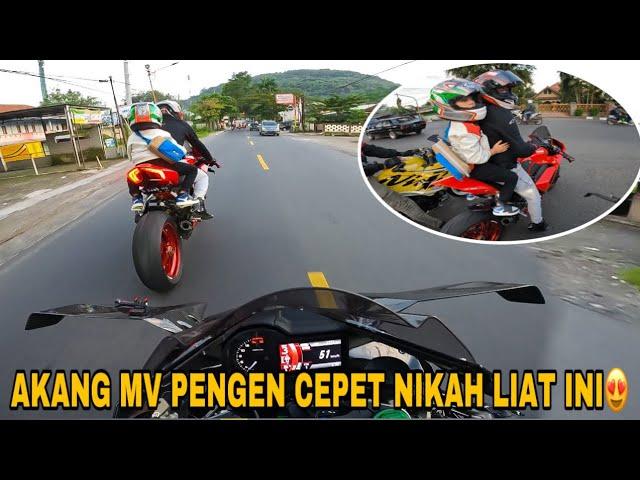 DUCATI V4 BONCENG ANAK‼️AKANG MV TEST RIDE NINJA H2