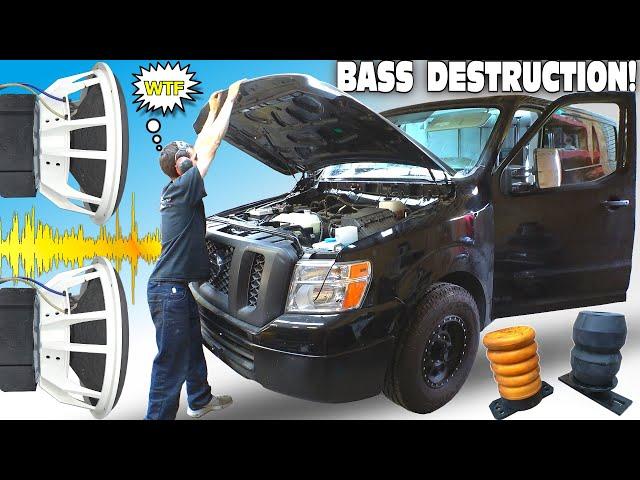 My Subwoofers BROKE The BASS VAN!!! Upgrading Car Audio Build w/ MORE STRENGTH & BIGGER Suspension!!