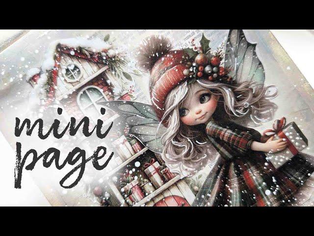 CHRISTMAS Mini Art Journal Page (5) - #maremicollagebooks