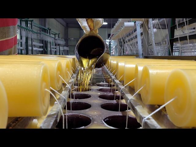 Buddhist Candle Mass Production Process. Korea’s Largest Candle Manufacturing Factory