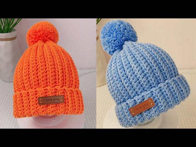 Easy to crochet hat pattern for beginner.