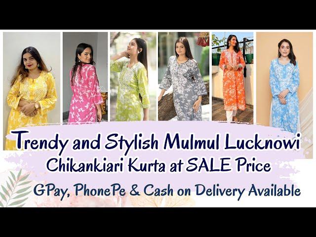 Only Rs.699/- | Trendy and Stylish Mulmul Kurta Collection Pure Lucknowi Chikankari Handwork | EP 69