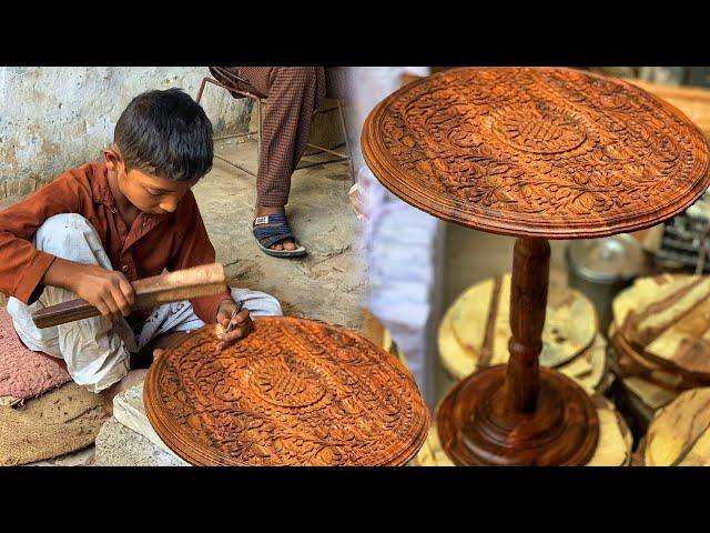 How Hand Carved Coffee Table are Made | How to Build Pure Wooden Coffee Table | Walnut Coffee Table