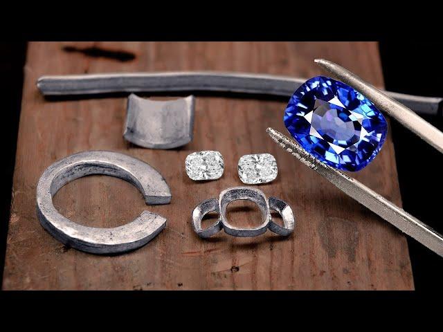 Making a HUGE 5 Carat Sapphire Ring by Hand – STUNNING!