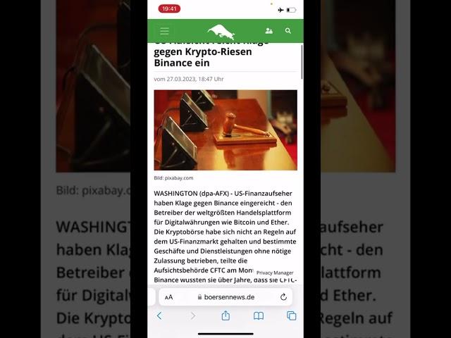 Binance unter Anklage 