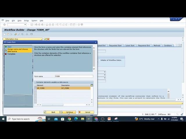 SAP Workflow Form Step and Fork Step