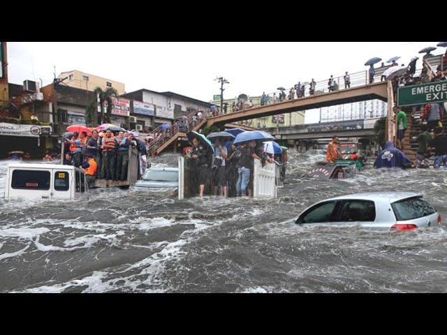 Mass evacuation in the Philippines! The river embankment broke, floods submerged Aurora Province