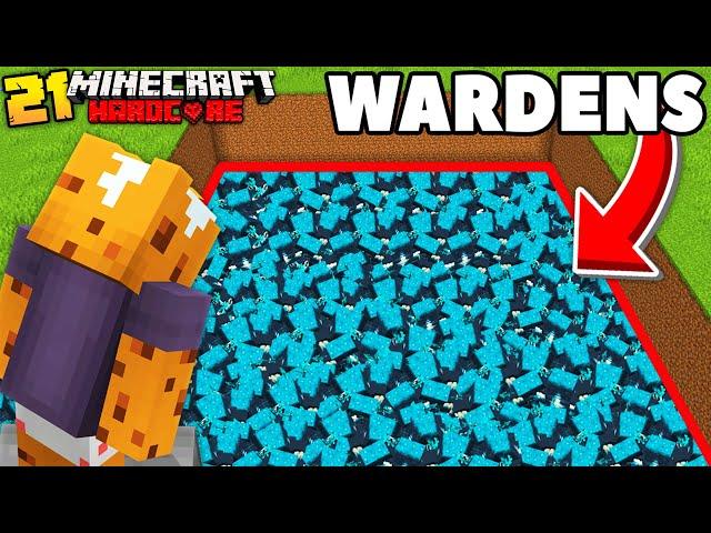 I Trapped 100 WARDENS in Minecraft Hardcore