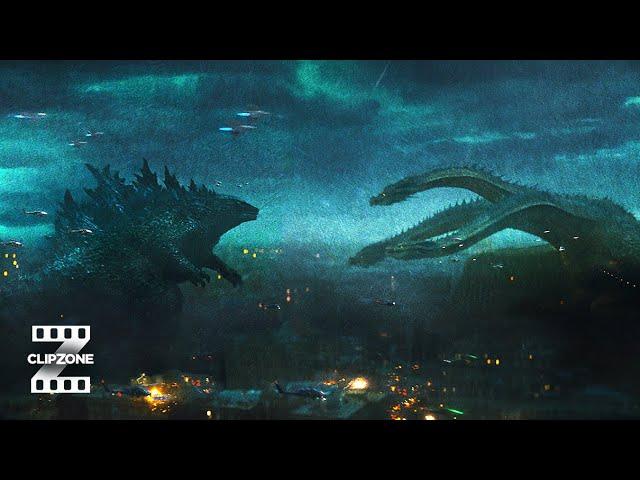 Godzilla: King of the Monsters | King Ghidorah and Godzilla Face Off | ClipZone: High Octane Hits