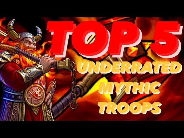 Gems of War: Top 5 Underrated Mythic Troops. #gemsofwar #gemsofwarexplore12 #gemsofwarfastteam