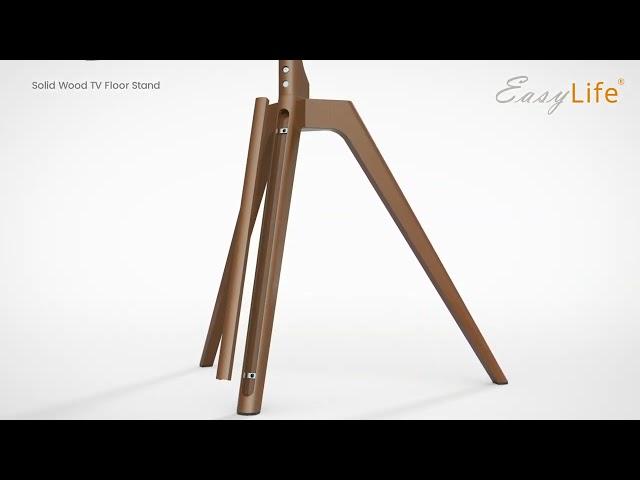 EasyLife - STAFFELEI Tripod Holz TV-Stativ 45 bis 65 Zoll, Montageanleitung