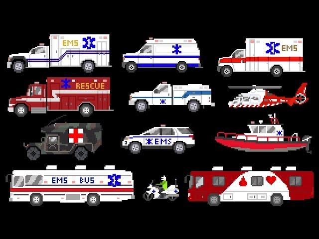 Medical Vehicles - Emergency Vehicles - Ambulances - The Kids' Picture Show (Fun & Educational)