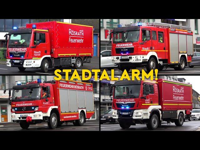 [STADTALARM in RÖSRATH!] - Feuerwehr RÖSRATH | Ausrückende FF & Einsatzfahrten zur Großübung!