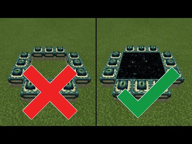 How to correctly build portal in Ender - Minecraft 