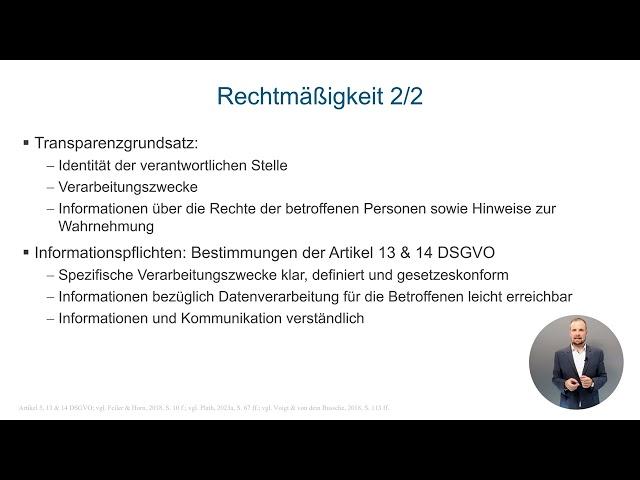 Verarbeitungsgrundsätze - DSGVO 8/17