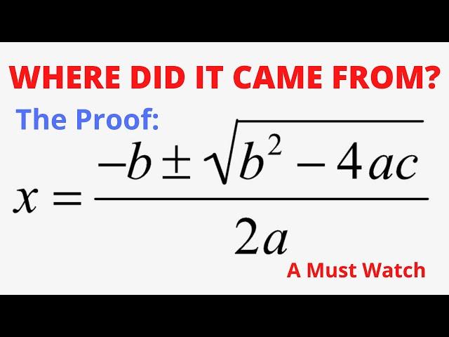 Easy way to learn and understand the Quadratic Proof ||Chris Maths Academy
