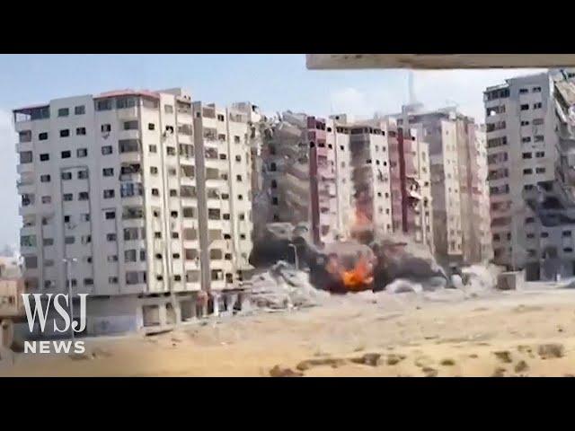 Watch: Moment Israeli Strike Hits High-Rise Building in Gaza | WSJ News