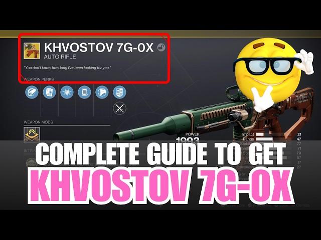 How to get Khvostov 7G-0X exotic auto rifle - Complete guide to get both versions of Khvostov