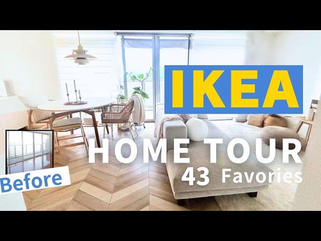 Ultimate IKEA Home Tour  43 IKEA Picks + DIY Flooring | Living Room, Bedroom, Entryway