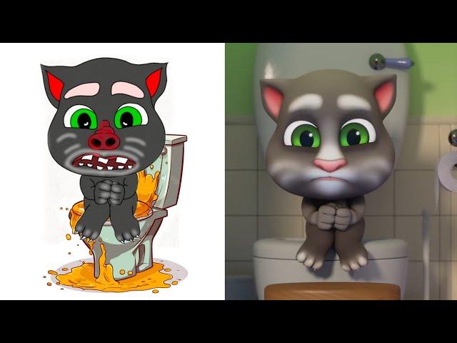 Laugh with My Talking Tom 2 Funny Drawing Meme  - Crazy Fails | Funny Cartoon compilation Video