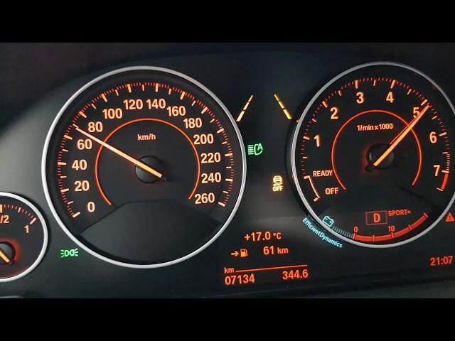 BMW F34 320i GT 2018 acceleration 0 - 100