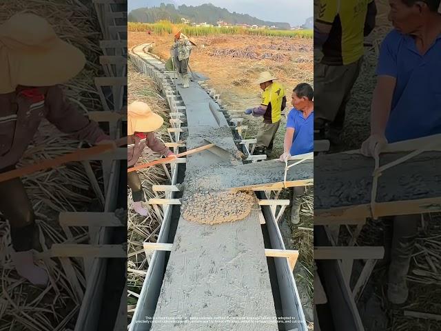 Farmland Drainage Canal Concrete Construction Work