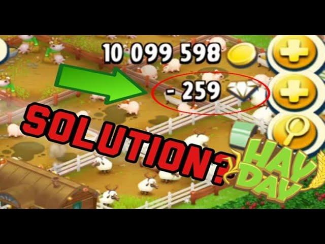 How to Solve Negative Diamonds Problem in Hay Day?