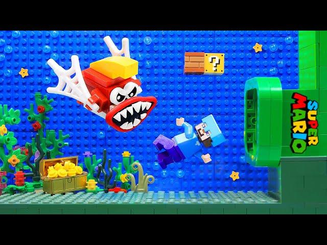 Alex & Steve CRAZY Adventure in Super Mario Bros - LEGO Minecraft Animation