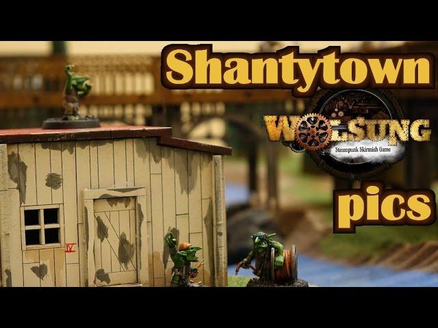 Wolsung Steampunk Skirmish Game Shantytown huts best pictures - no language international