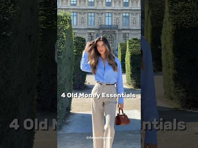 4 Old Money Essentials #oldmoney #oldmoneyoutfits #oldmoneyaesthetic #stylingtips #fashiontrends