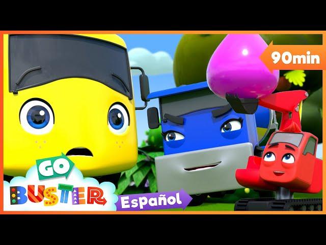 ¡Batalla de Globos de Agua! |  1 HORA de Go Buster en Español  Dibujos para niños