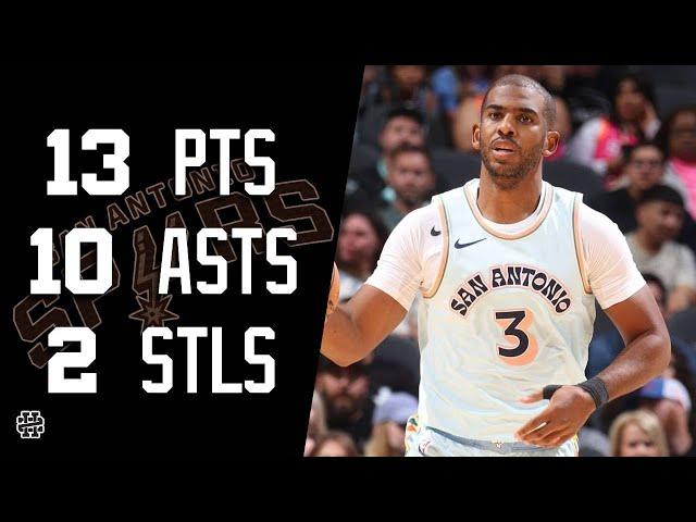 Chris Paul 13 pts 10 asts 2 stls vs Jazz 24/25 season