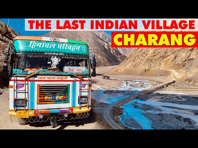 Bus ride to last Indian village - HRTC bus to CHARANG | चारंग से  रिकांगपिओ | Himbus