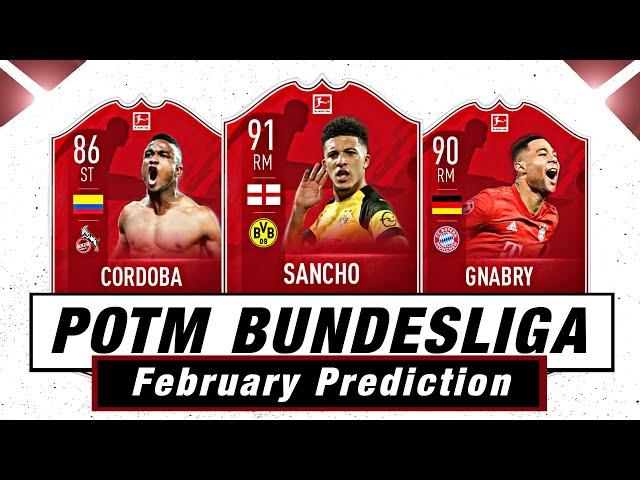 FIFA 20 | BUNDESLIGA POTM FEBRUARY | ft. Sancho, Cordoba, Gnabry,... | Prediction