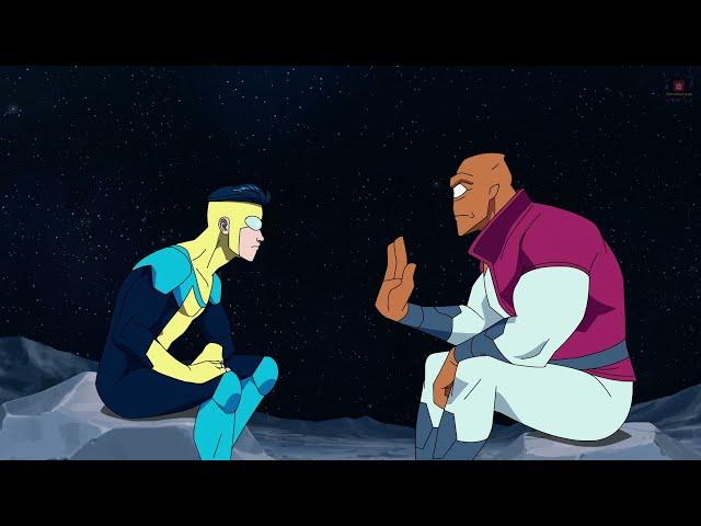 The Invincible S1E8: Mark talks to Allen the Alien about his Dad, Viltrumite Omni-man